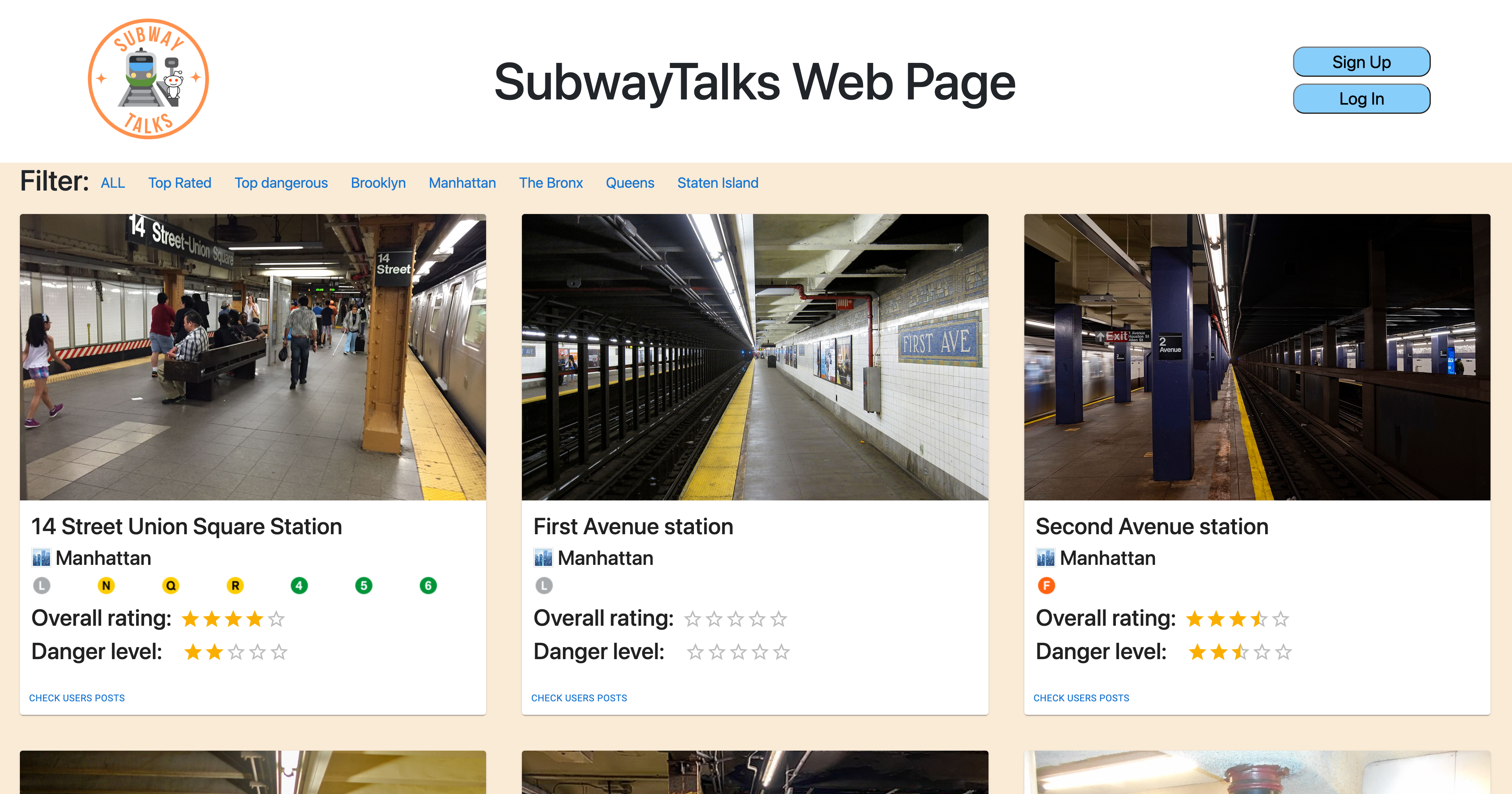 Subway Talk Website Screenshot